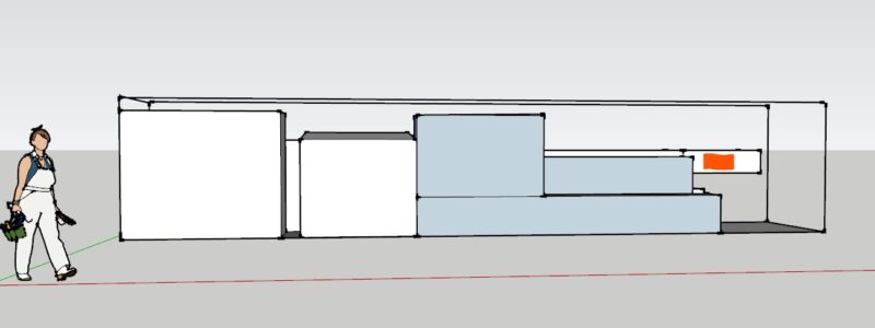 2-Space Arrangement For 40ft Container